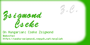 zsigmond cseke business card